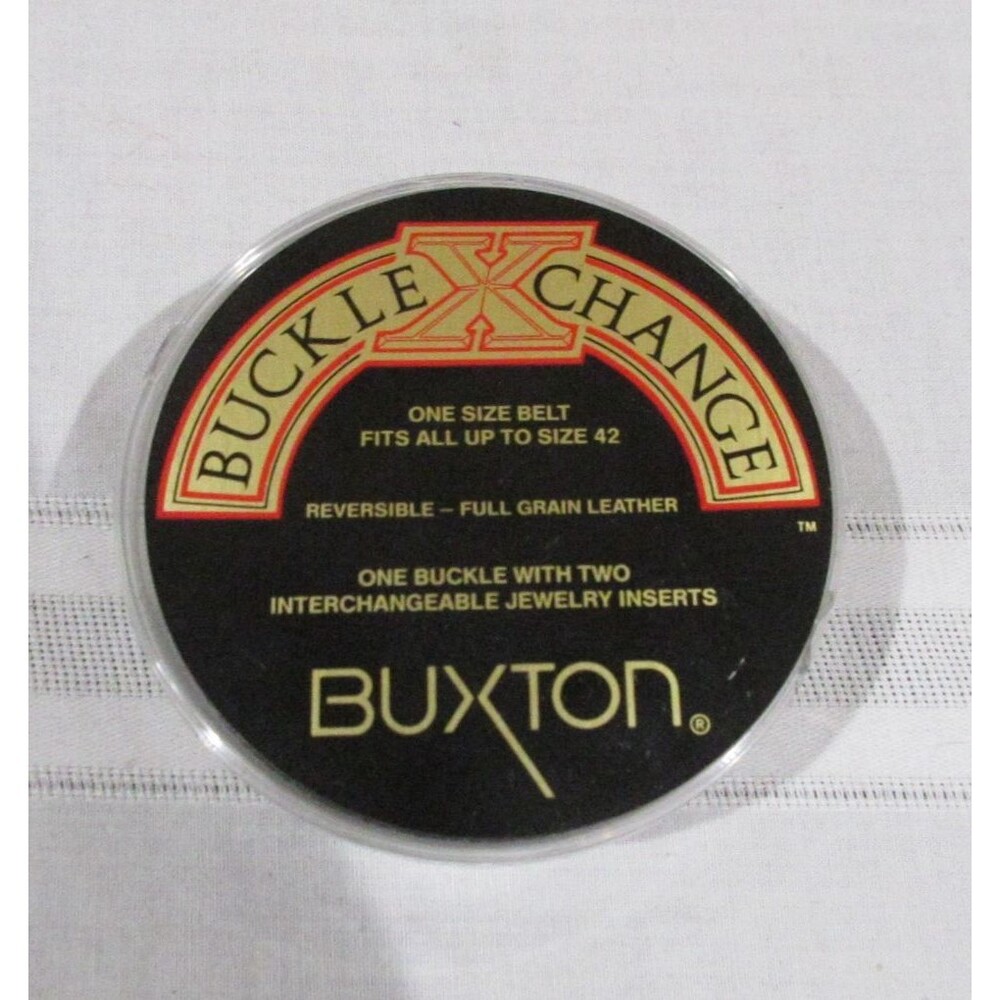 BUXTON Leather Reversible Belt Brown To Black One Size Fits All Up To 42” #20734